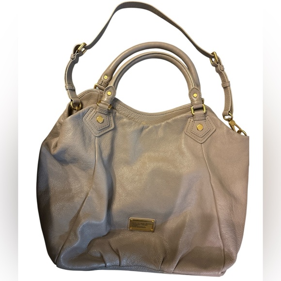 Marc Jacobs Taupe/Grey Leather Shoulder Bag